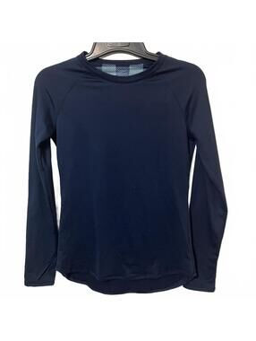 Cuddl Duds ClimateRight Cozy Soft Navy Long Sleeve Crew Neck Top Small